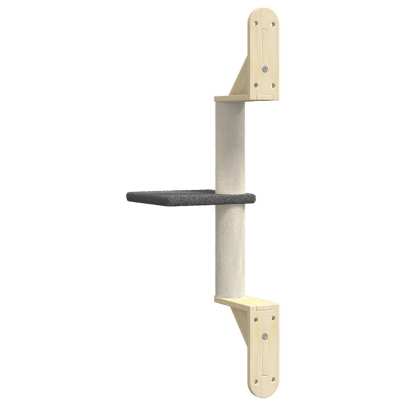 Vidaxl Árbol Rascador Para Gatos De Pared Gris Oscuro 85,5 Cm_5