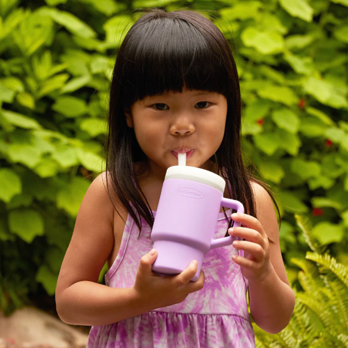 Infantino Mi Primer Vaso, Pajita Resistente Y Asa Para Niños Pequeños, Fácil De Limpiar, 250ml, Lila_3