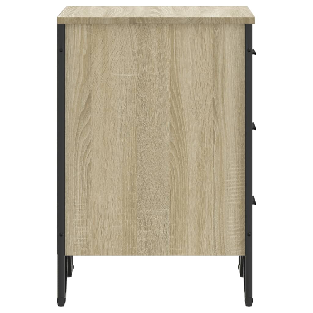 Mesita De Noche Madera De Ingeniería Roble Sonoma 40x41x60 Cm_4
