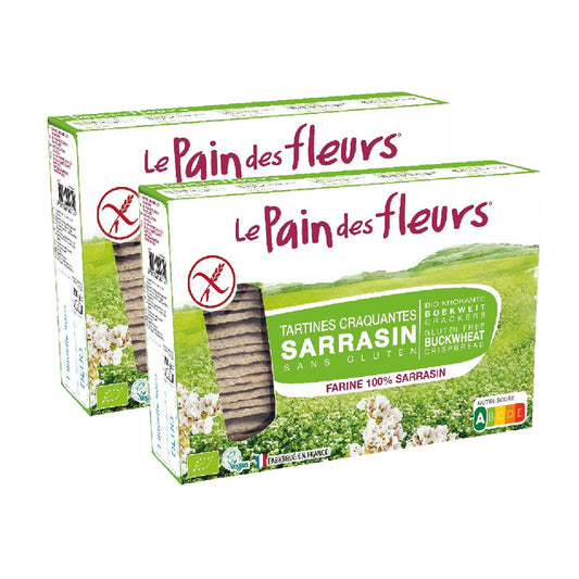 Pack 2x Tostadas Crujientes Trigo Sarraceno sin gluten Le Pain de Fleurs 300 g