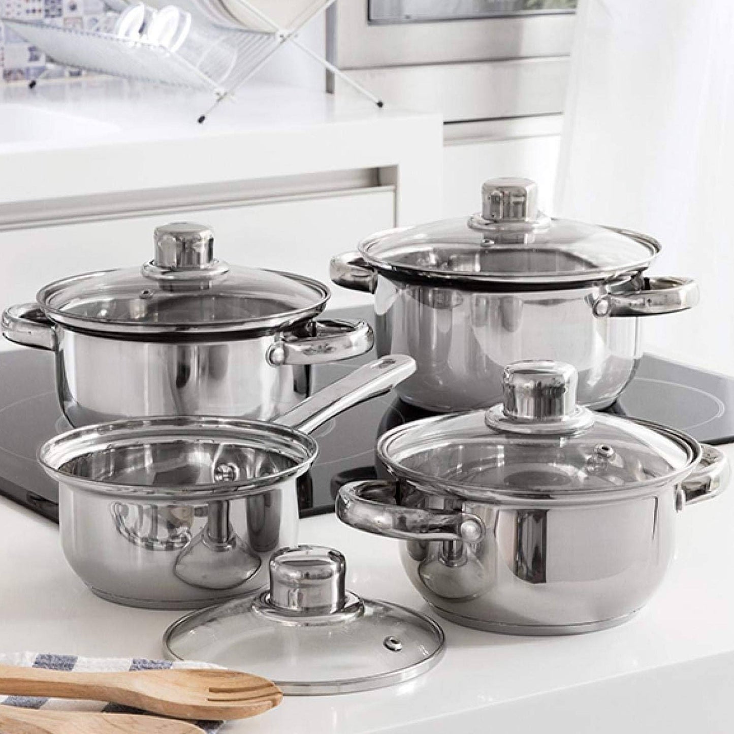 Well Home Batería De Cocina De 8pcs En Acero Inoxidable Con Fondo Encapsulado_3