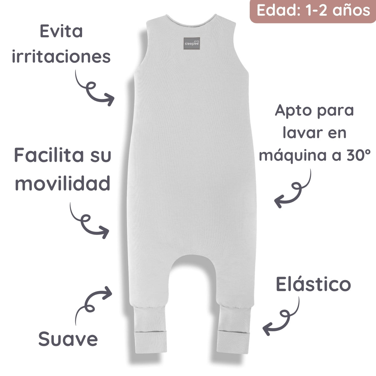 Sacos De Dormir Con Piernas T-m Jersey Algodón Grey