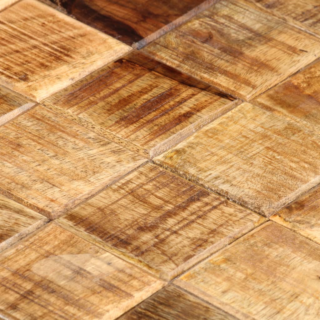 Mesas De Centro Con Diseño De Bloque 2 Uds Madera Mango Rugosa_4