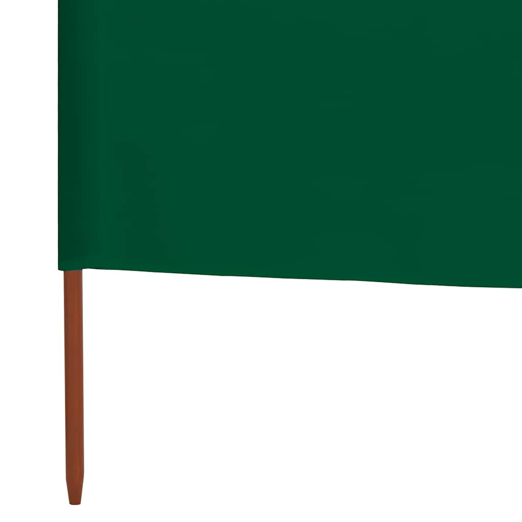Vidaxl Paravientos De Playa De 3 Paneles Tela Verde 400x80 Cm_4