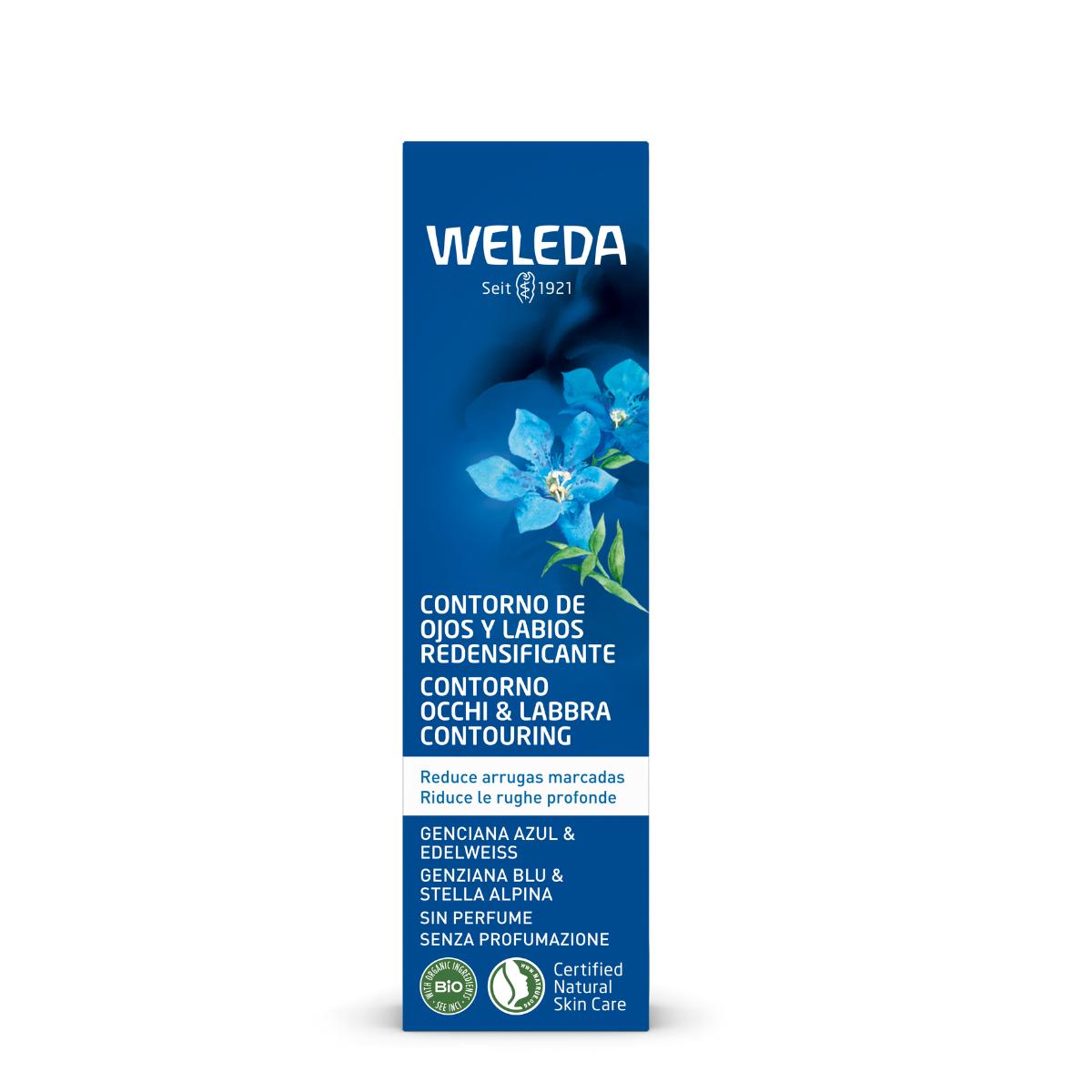 Contorno de ojos y labios redensificante de Genciana azul y Edelweiss Weleda 10 ml