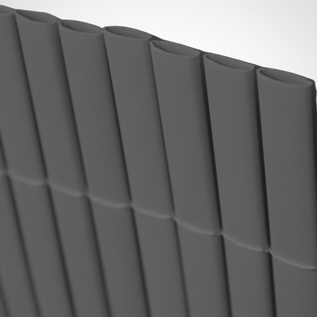 Cañizo Pvc Doble Cara| 1x3 M| Color Gris| Lamas 11 Mm| Composición 100% Pvc| Bridas De Sujeción Incluidas_4