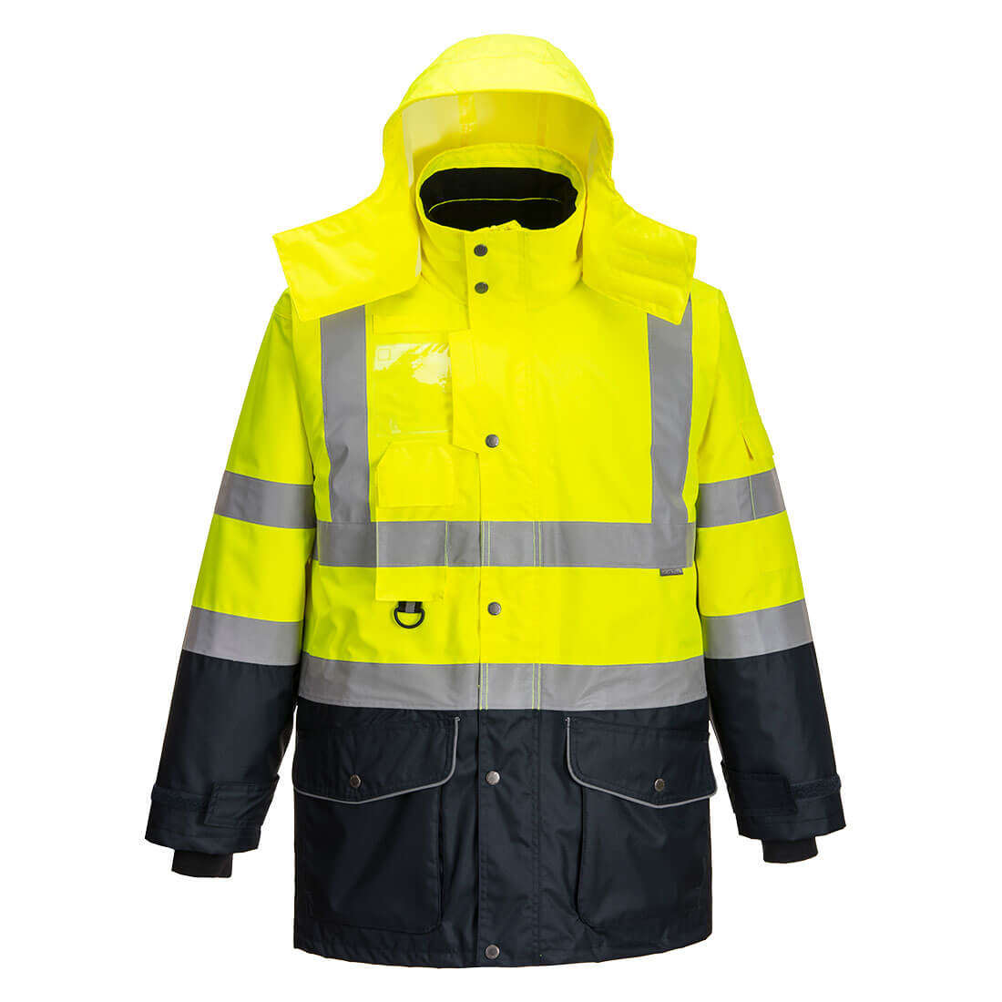 Parka 7 En 1 De Alta Visibilidad Contrast Traffic / 4xl / Amarillo-marino_1