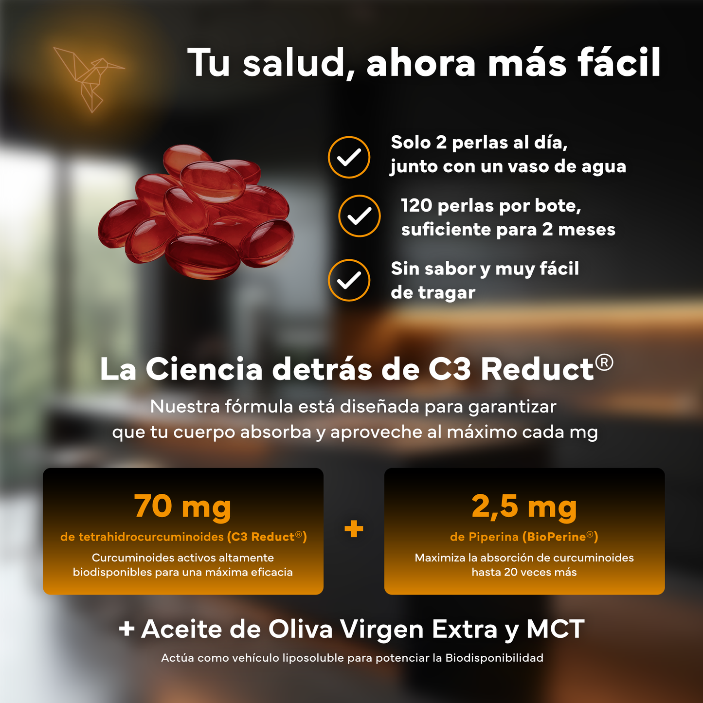 Cúrcuma + Piperina Sevens Nutrition. Alta Absorción y Bienestar General.