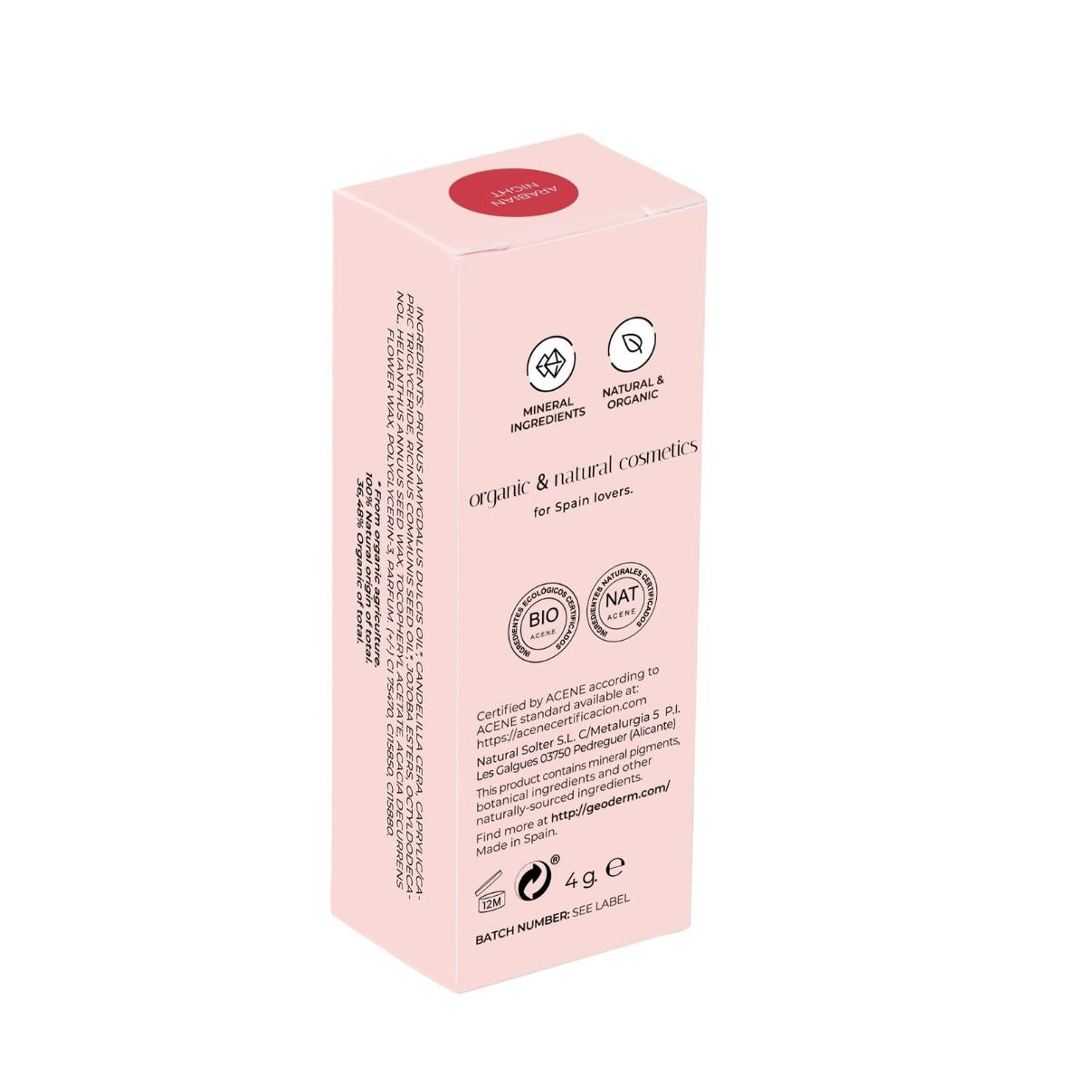 Lipstick Arabian Night/Dark Red (BIO) Geoderm 4 gr