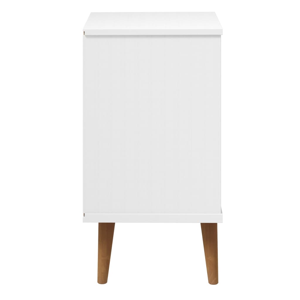 Mesita De Noche Molde Madera Maciza De Pino Blanca 40x35x65 Cm_4