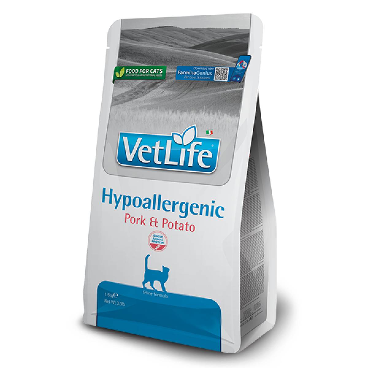 Vet Life Cat Hypoallergenic Pork & Potato Pienso veterinario Farmina 400 g