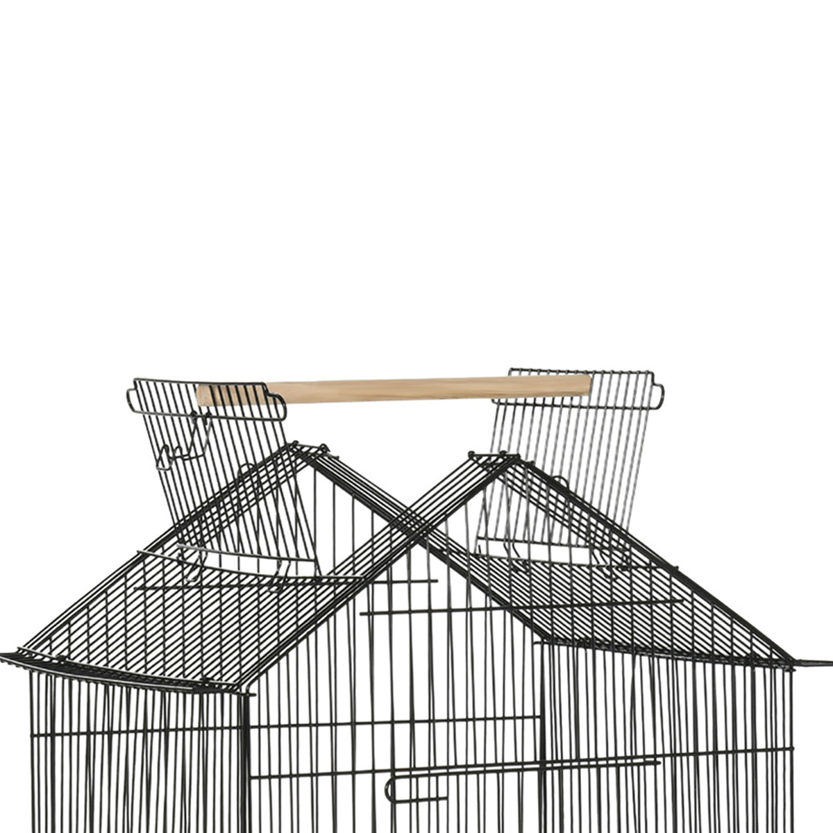 Jaula Para Pájaros Pawhut Acero Negro 50x58x145 Cm_5