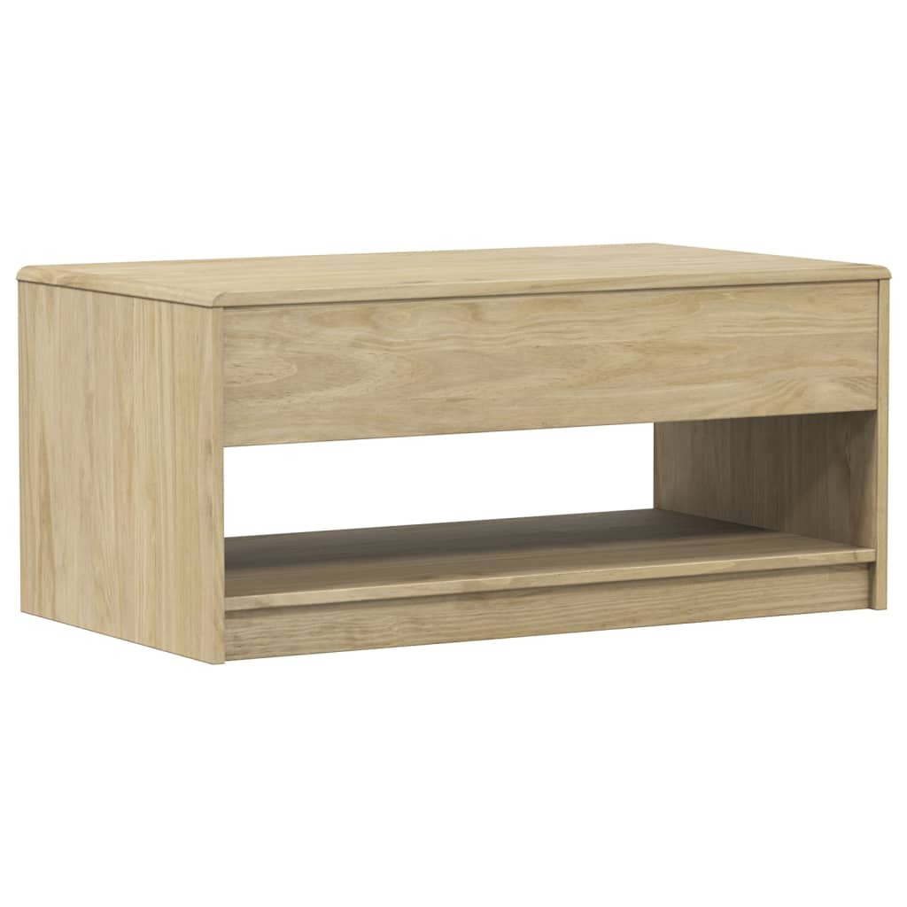 Mesa De Centro Sauda Madera Maciza Pino Color Roble 99x55x45 Cm_4