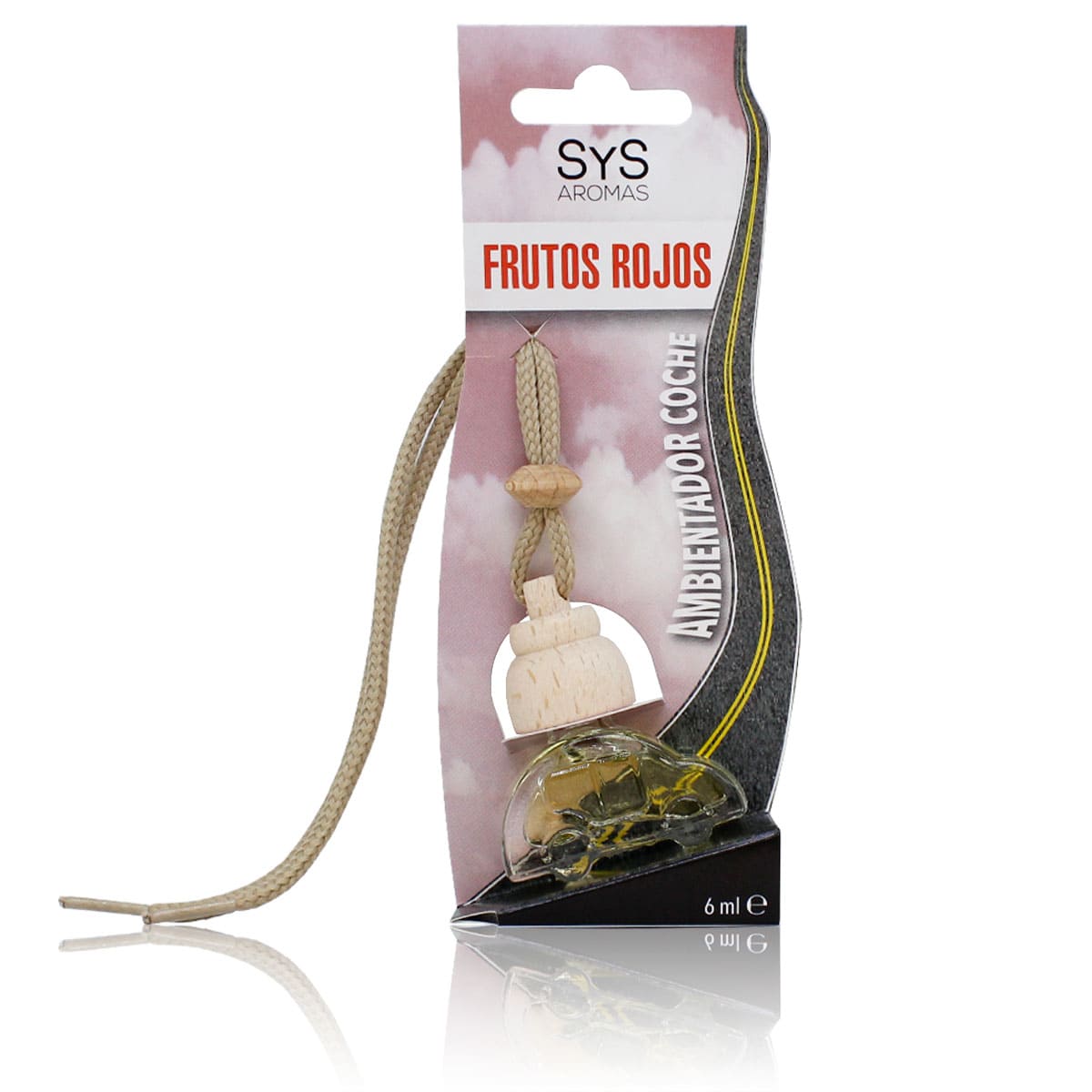 Ambientador Coche Frutos Rojos Little Car SYS Aromas 6 ml | Aroma Afrutado y Dulce | Jugoso y Vibrante_0