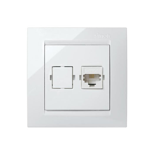 Simon 15 toma de teléfono Blanco