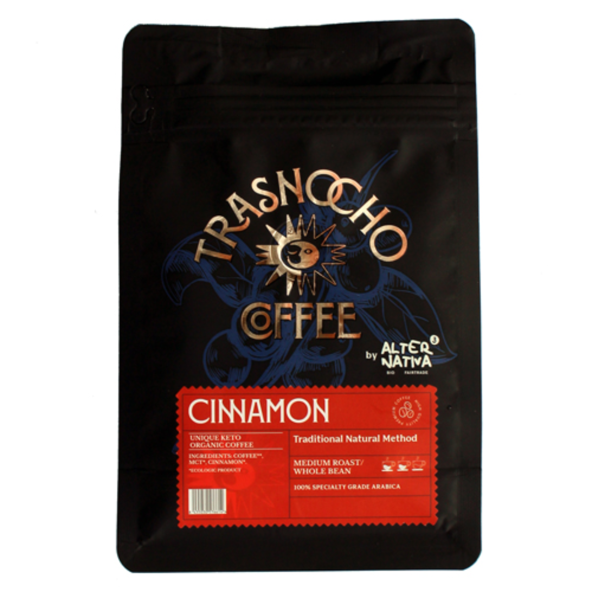 Café KETO en Grano con Canela BIO Trasnocho Alternativa 200 g