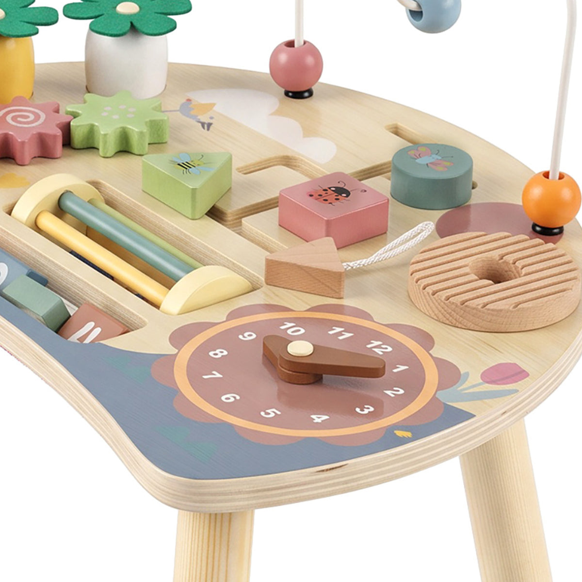 Mesa De Actividades Para Bebé Aiyaplay Madera Contrachapada, Madera De Pino Multicolor 39.8x29.7x37.5 Cm_5
