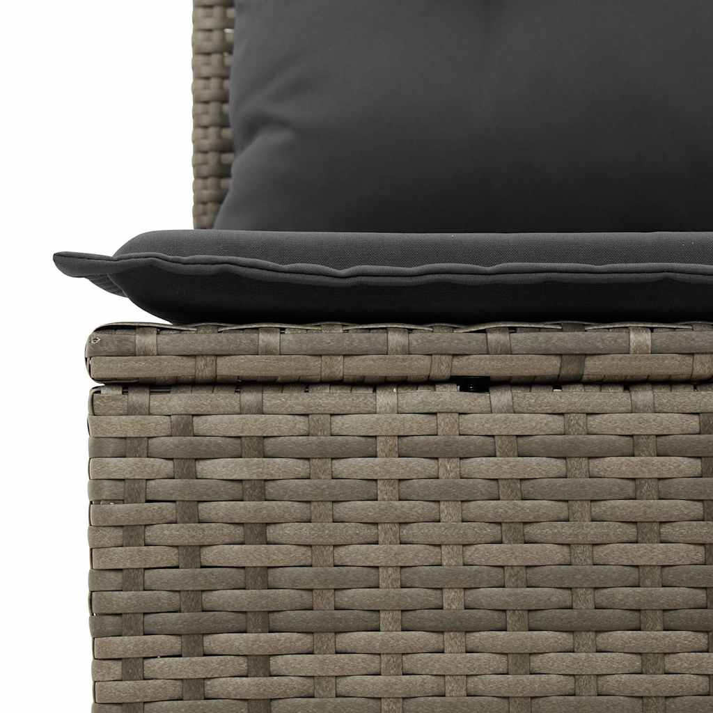 Set De Sofás De Jardín Con Cojines 9 Pzas Ratán Sintético Gris / Vetonek_5