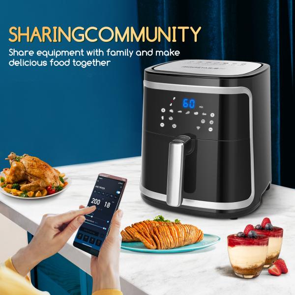 Freidora de Aire Sin aceite Inteligente Smart Box Aigostar 7L