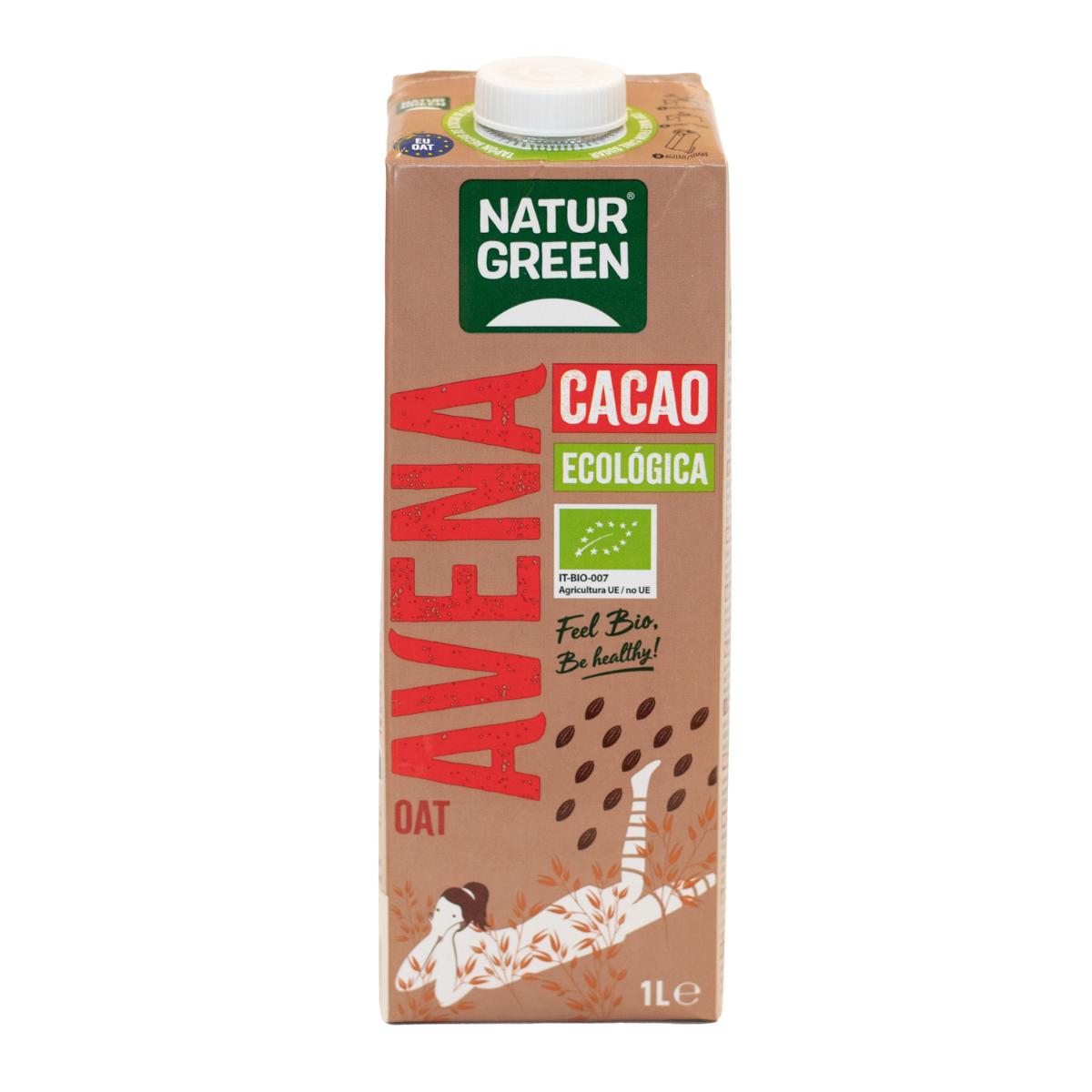 Bebida de Avena Cacao Bio NaturGreen 1 L