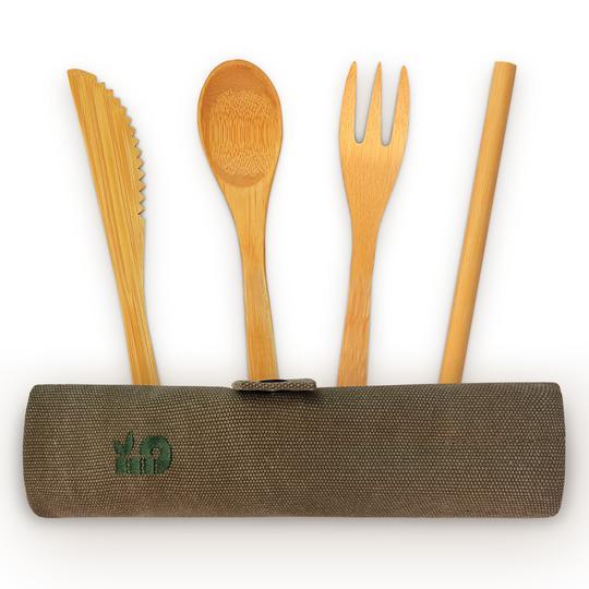 Set de Cubiertos Madera Bambaw