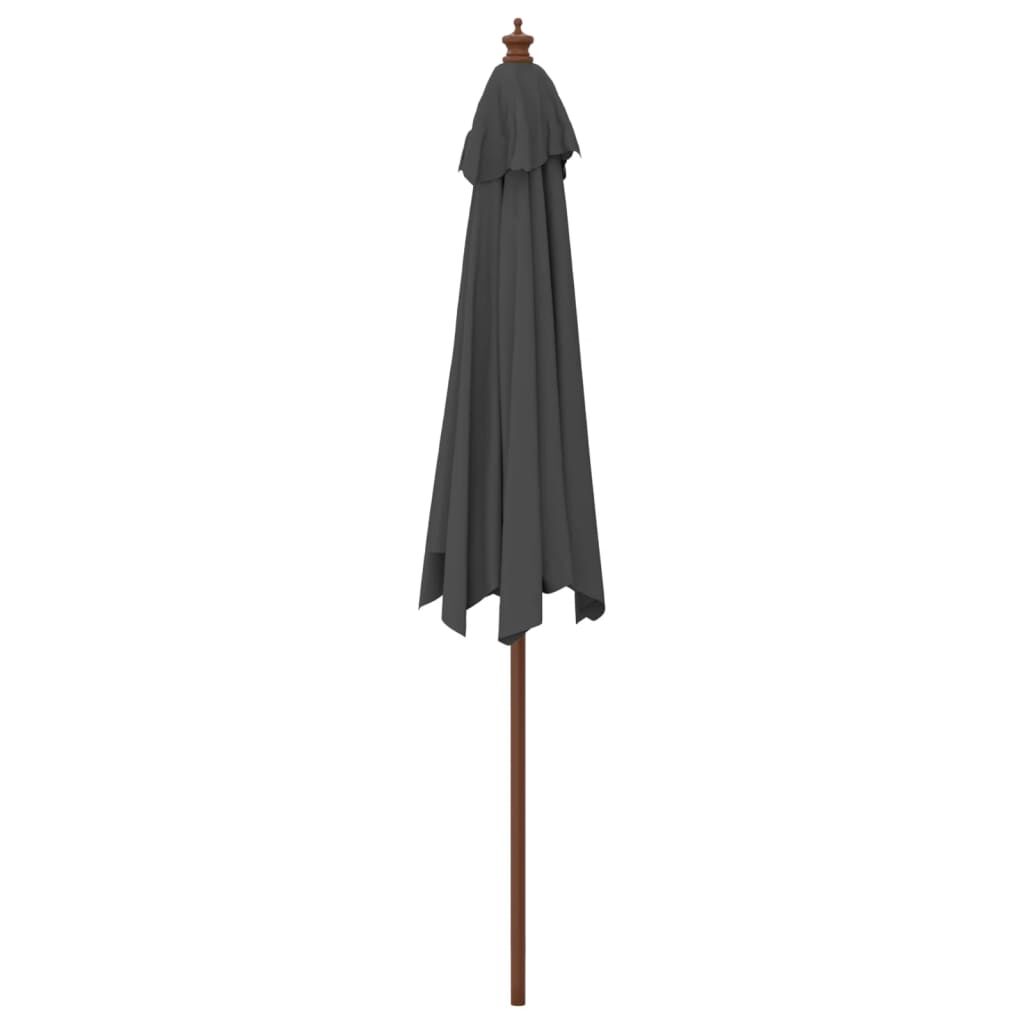 Vidaxl Sombrilla Jardín Con Poste De Madera Gris Antracita 299x240 Cm_4