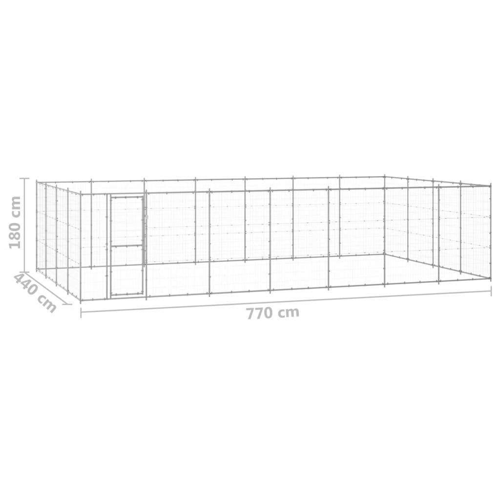 Perrera De Exterior De Acero Galvanizado 33,88 M²_5