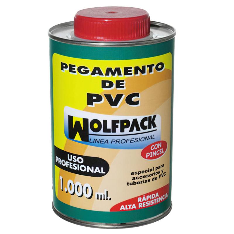 Pegamento Pvc Wolfpack Con Pincel 1000 Ml._0