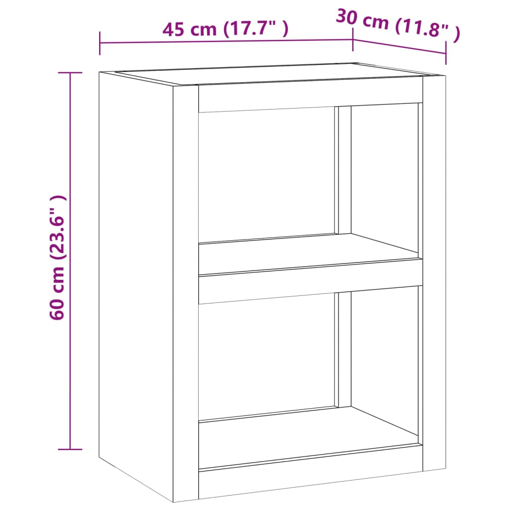 Mesa Auxiliar De Madera Maciza De Teca 45x30x60 Cm_4