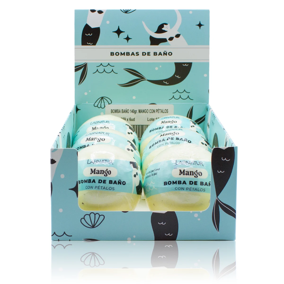 Bomba de Baño Mango con Pétalos Labnatur 140 g | Aroma Tropical y Afrutado | Hidrata, Suaviza y Perfuma | Vegana_1