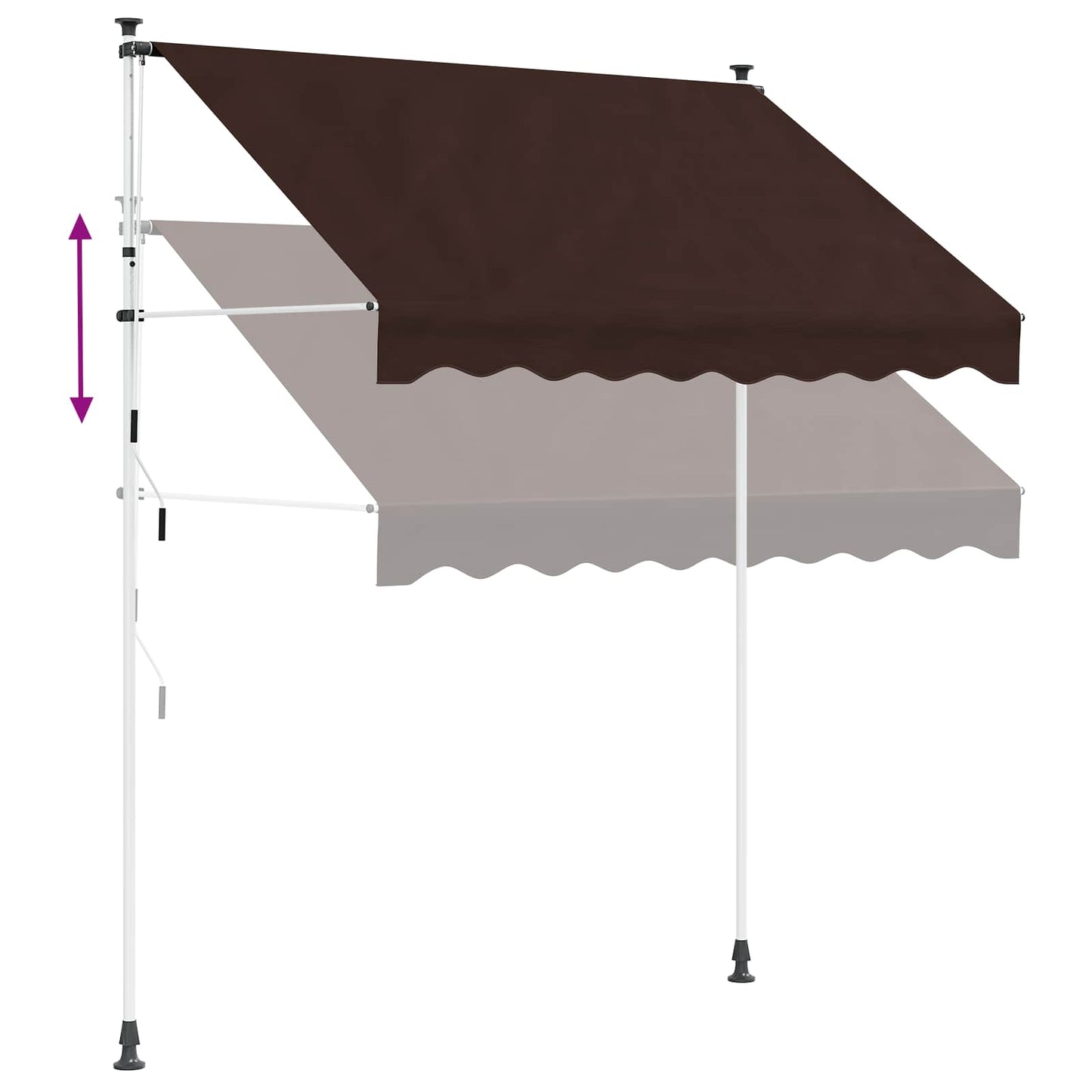 Toldo Retráctil Manual Marrón 350 Cm_5