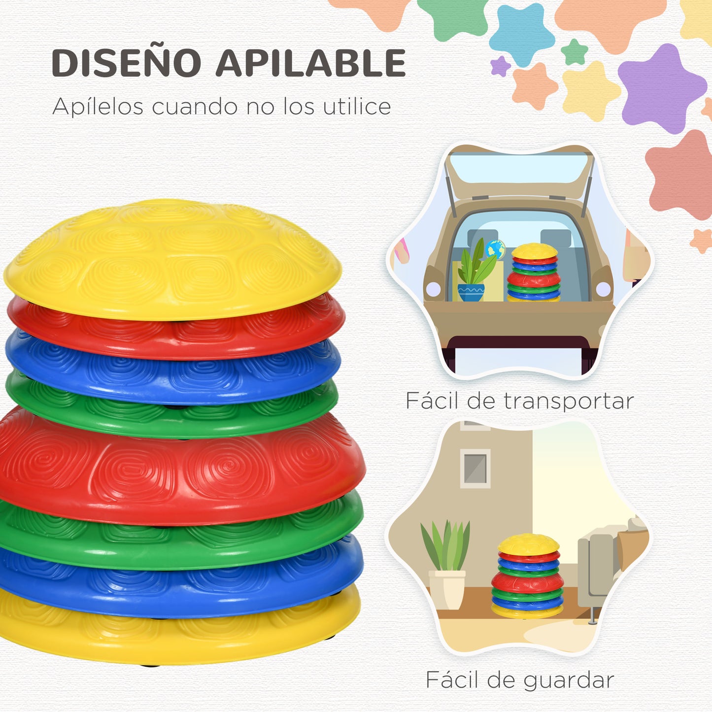 Zonekiz Piedras De Equilibrio Para Niños De 3-8 Años 8 Piezas Multicolor_5