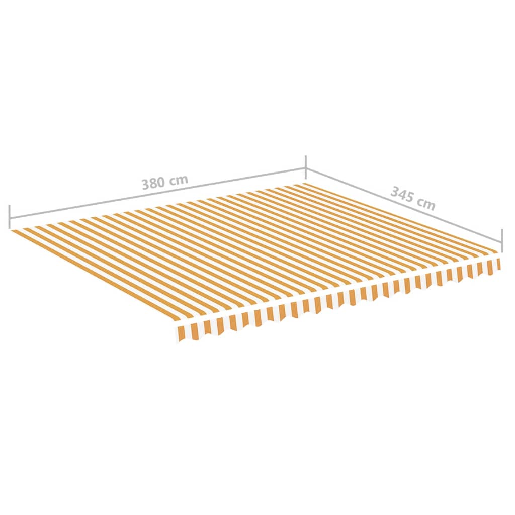 Tela De Repuesto Para Toldo Amarillo Y Blanco 4x3,5 M Poliéster_5
