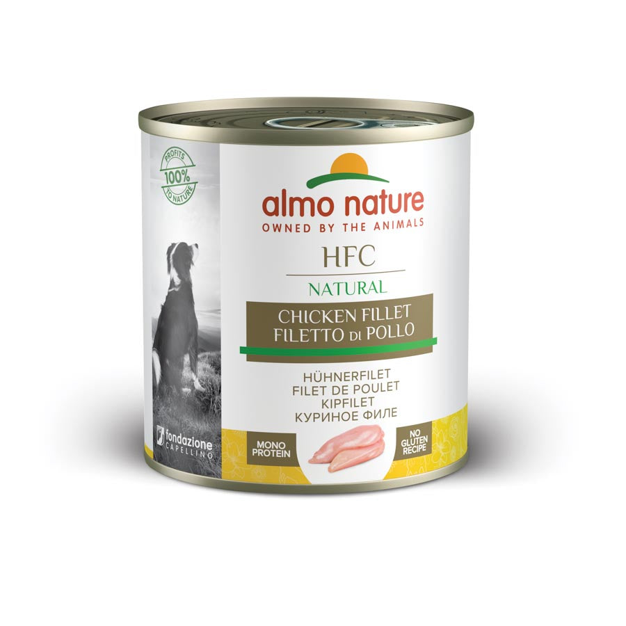 12ux280gr Lata De Comida Almo Para Perro Hfc De Filete Pollo