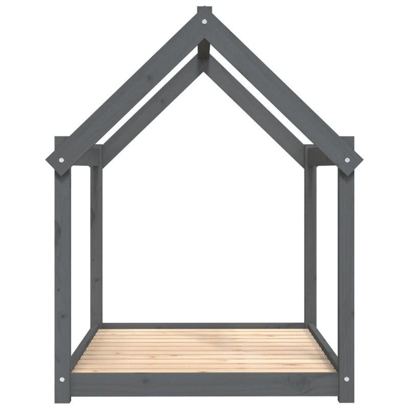 Vidaxl Cama Para Perros Madera Maciza De Pino Gris 111x80x100 Cm_5