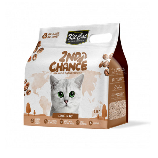 Kit Cat Arena Eco 2nd Chance - Coffee Beans (Natural) 2,5 Kg Semillas de Café , Guisante y Yuca
