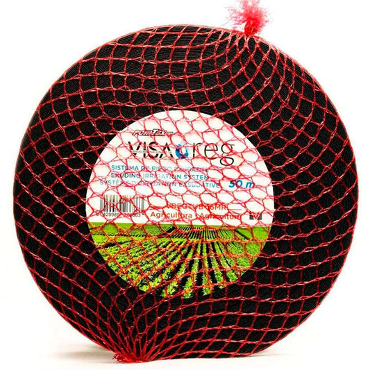 Tubería Textil Exudante. Malla Roja Especial Agricultura - 50m