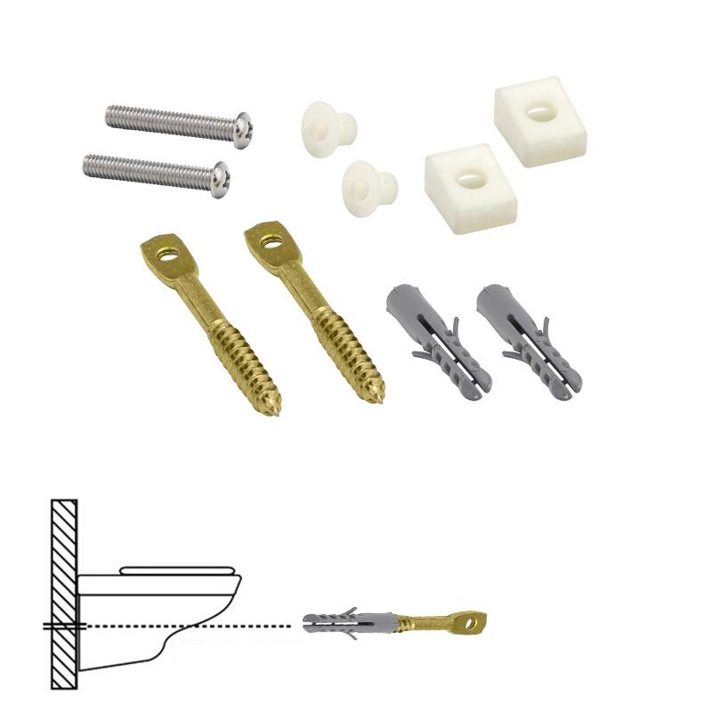 Kit Sanitario Fijación Wc  Horizontal 5x70 Mm. (2 Piezas)