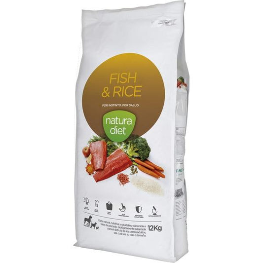 Natura Diet Fish & Rice GMO Free 12 kg Pienso para perros