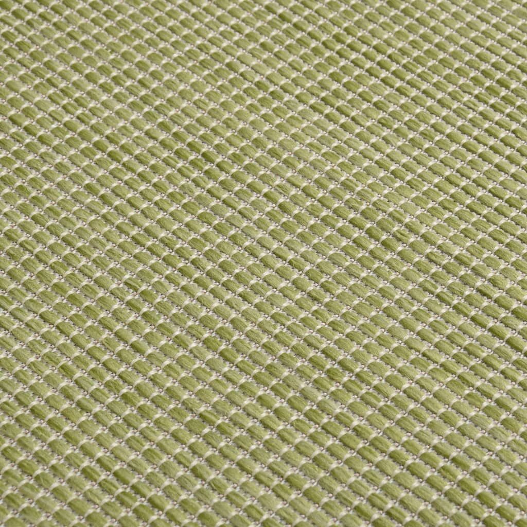 Vidaxl Alfombra De Exterior De Tejido Plano Verde 80x150 Cm_4