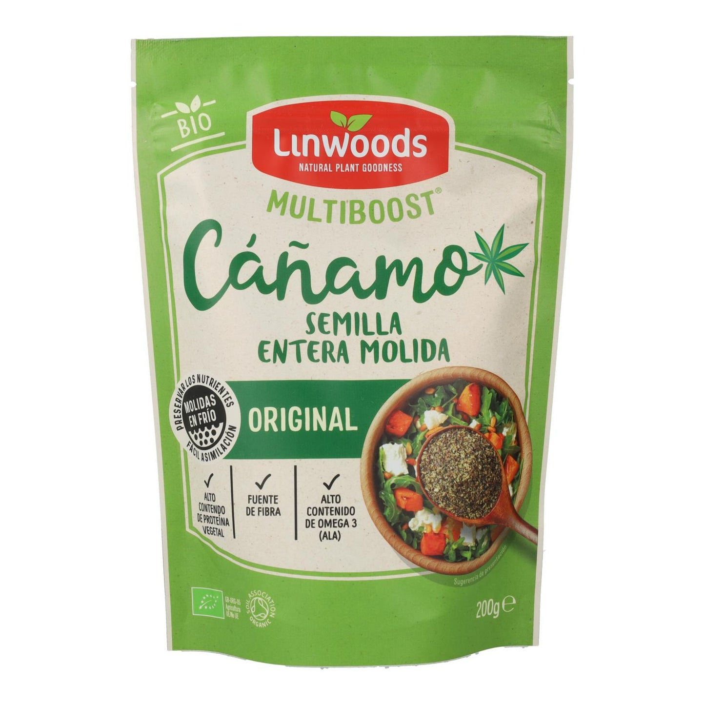 Semillas molidas de cáñamo bio Linwoods 200 g