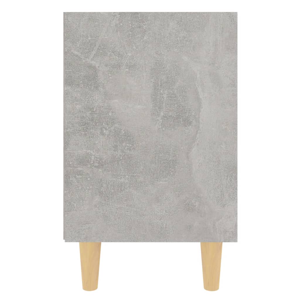 Mesitas De Noche 2 Uds Patas Madera Gris Hormigón 40x30x50 Cm_4