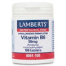 Vitamina B6 100 tabletas de 50mg, Lamberts