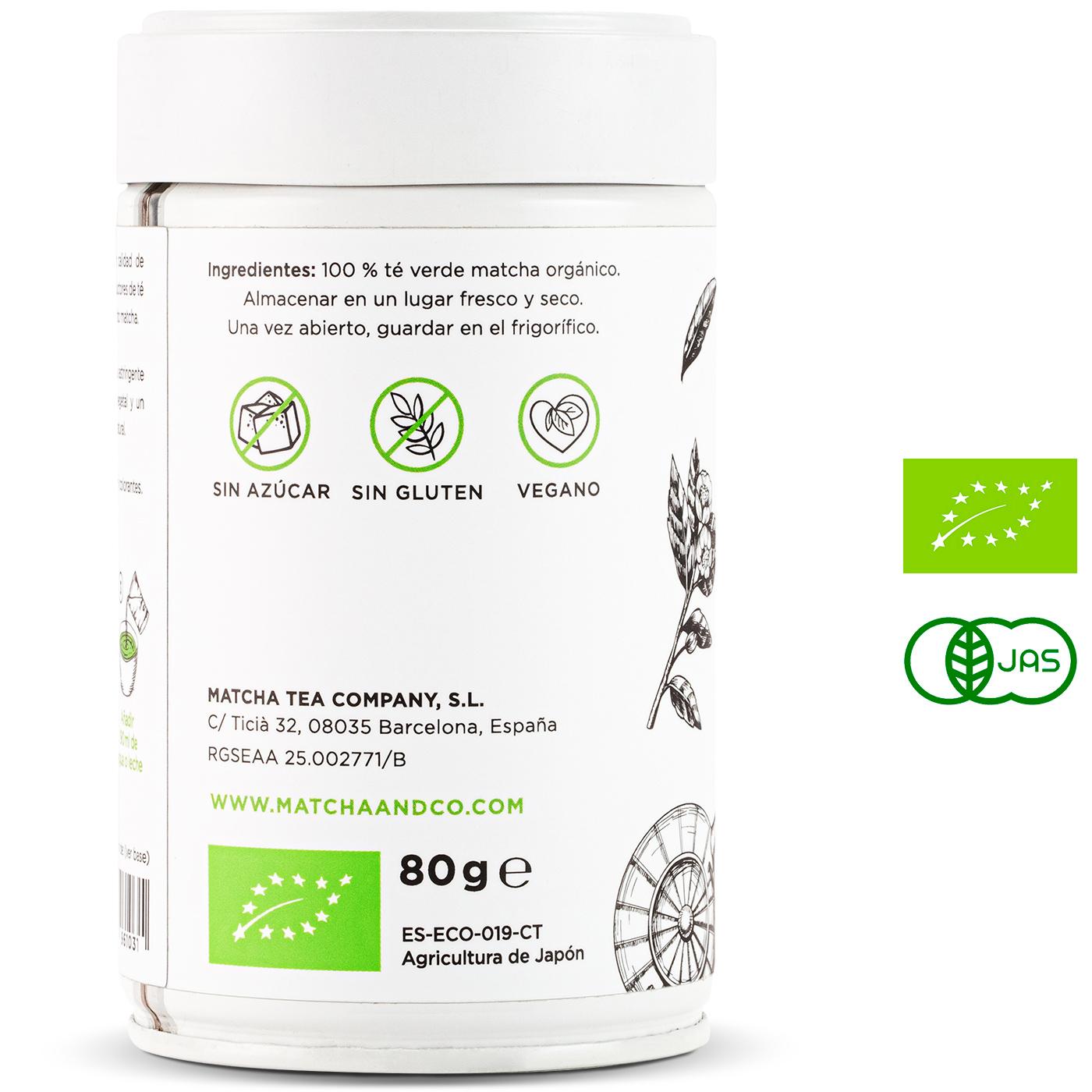 Té Matcha Ceremonial 100% ecológico Matcha & CO 80 g