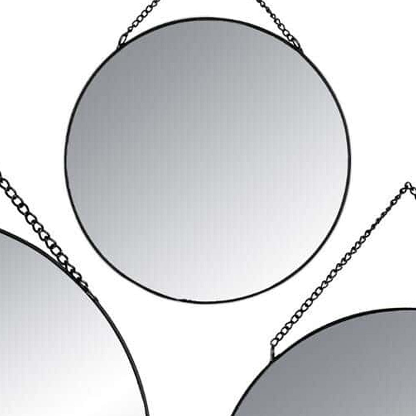 Well Home - Conjunto De 3 Espejos Redondos Decorativos De Metal Ø20ø24ø29cm