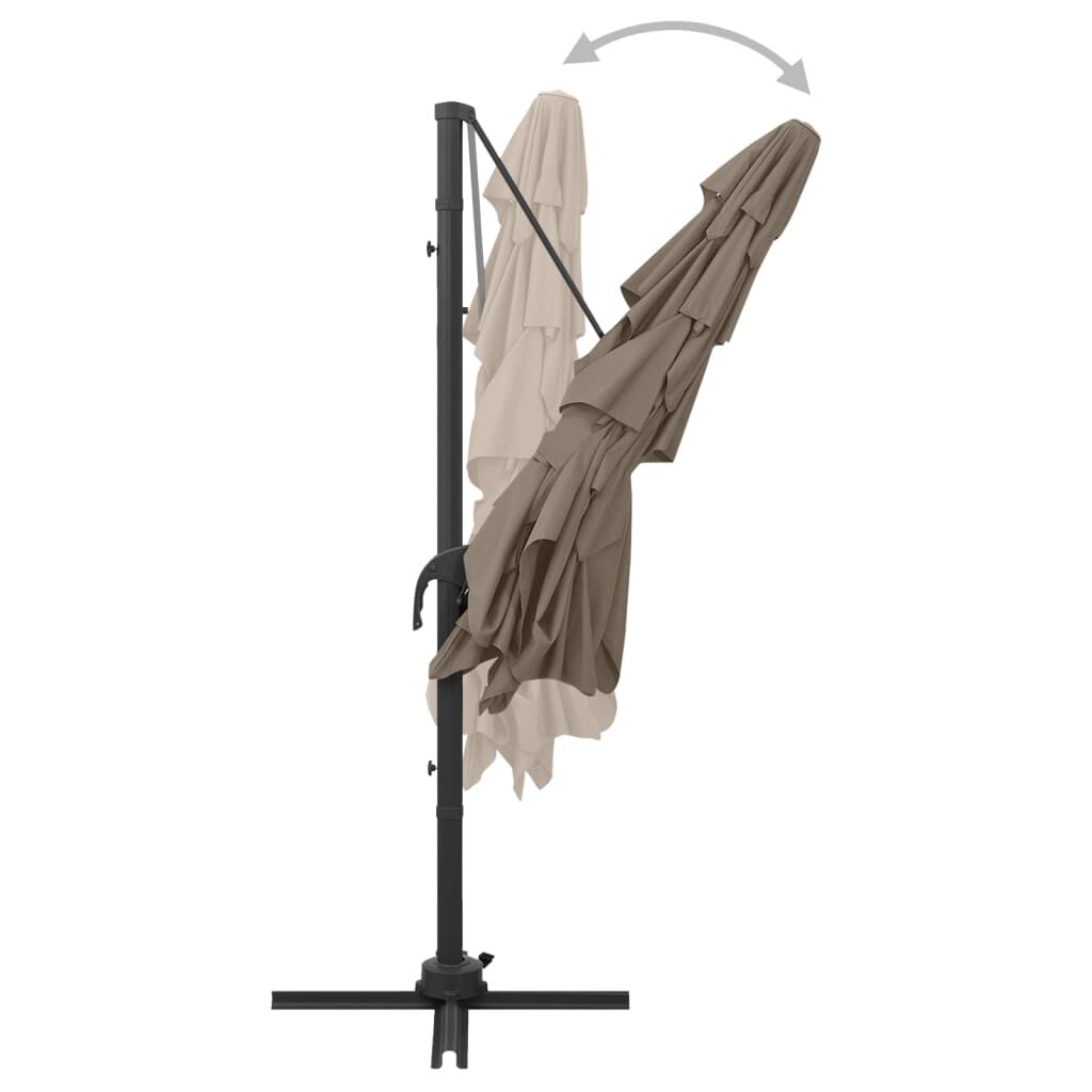 Vidaxl Sombrilla De Jardín 4 Niveles Palo De Aluminio Taupe 250x250 Cm_4