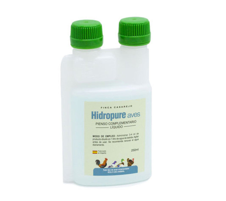 Hidropure 250ml – Complemento líquido con ácidos orgánicos para Aves y Otros Animales – Apoyo en la higiene del Agua_0
