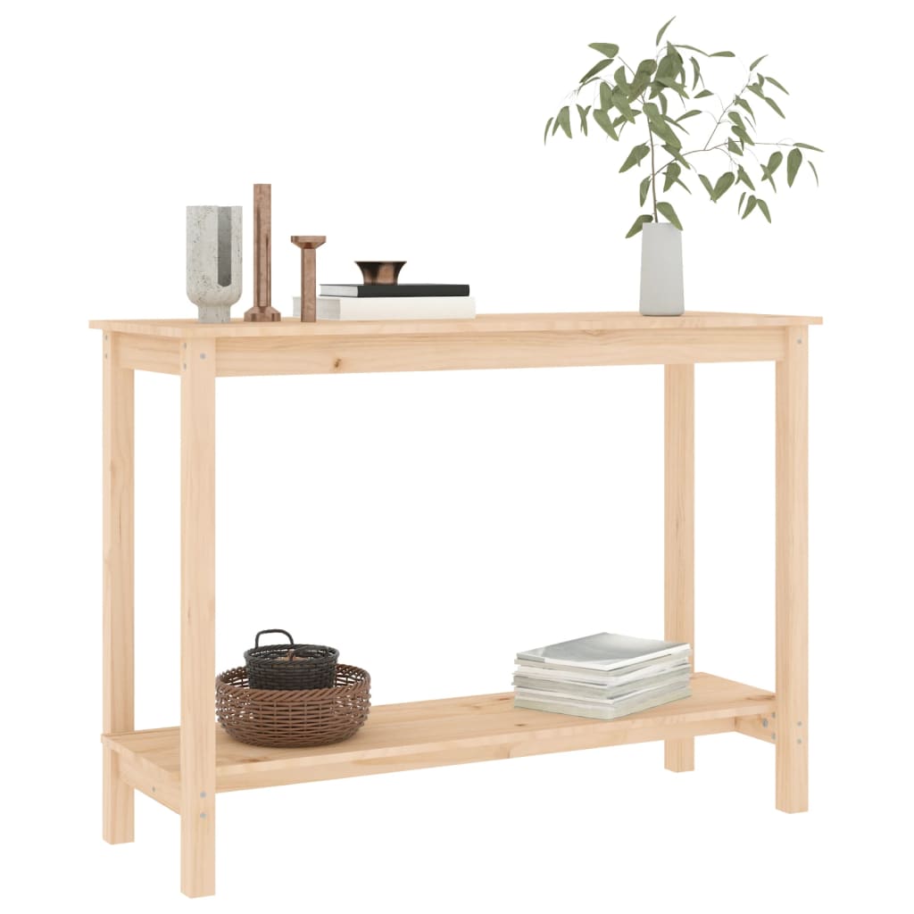 Mesa Consola Madera Maciza De Pino 110x40x80 Cm_4