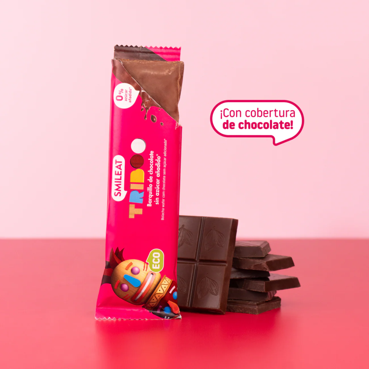 Barrita Barquillo recubierta de Chocolate ECO Smileat 40g