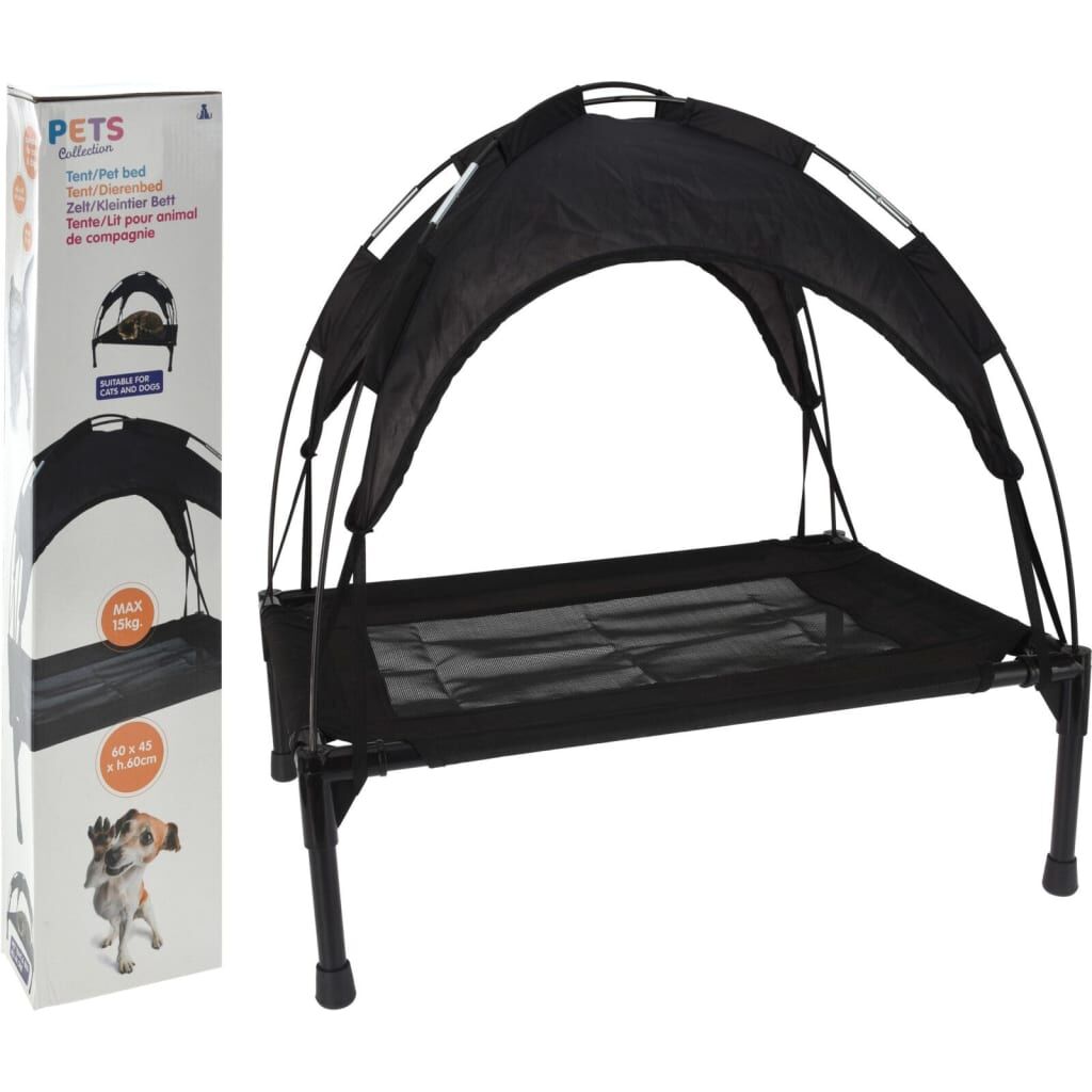 Pets Collection Cama/carpa Para Mascotas Negro 60x45 Cm_1